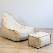 2 Piece Sanders Bean Bag & Ottoman Cover Set